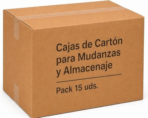 Zenic | Cajas de Cartón para Mudanzas y Almacenaje | Pack de 15 Unidades | Medidas 45 x 30 x 30 cm | Doble Onda Reforzada Extra Resistentes para Envíos Ecommerce Paquetería y Transporte con o sin Asas