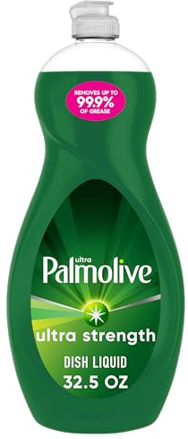 Palmolive Ultra Strength Liquid Dish Soap, Original Green, 32.5 Fluid Ounce (Packaging May Vary)