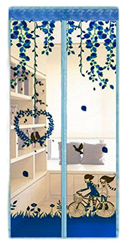 Magnetic Door Screen Fly Bug Mosquito Mesh Curtain for Balcony Sliding Doors Living Room,90x210cm (A)