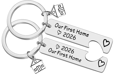 Ximalun New Home Keyring Gifts Our First Home 2026 Keyring Set Housewarming Gifts for New Homeowner Couples First Home Keyring Gifts New House Gifts Moving in Gifts for Couple Friend Family