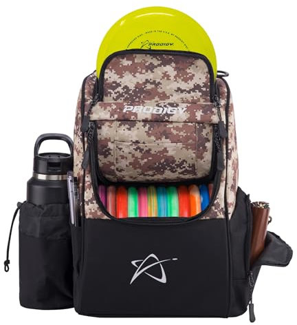 Prodigy Disc Ascent Disc Golfrucksack,Anfänger Frisbee Disc Golftasche mit 18+ Disc Kapazität,Leichte Disc Golf Starter Tasche,Essential Disc Golf Zubehör (Desert Digi Camo)