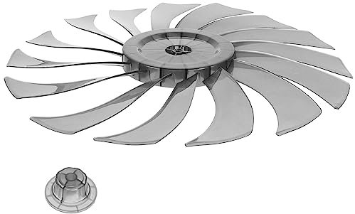 DOITOOL 14-Zoll-Lüfterblätter Ersatz Universelles Plastik 15 Blätter Lüfterblätter Elektrische Lüfterblätter Standfußventilator Bodenventilator Zubehör Lüfterflügel aus Kunststoff