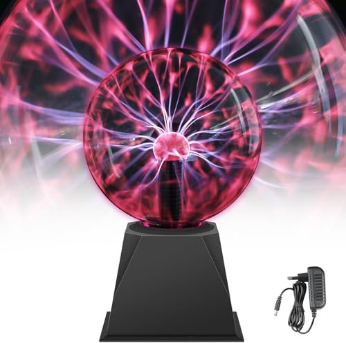 Comely Lampada al Plasma, 6 Pollici Lampada a Sfera al Plasma, Magia Luce Rossa Touch Sensitive Lampada al Plasma per Regali per Novelty Toy, Feste, Decorazioni, Prop, Home, Natale