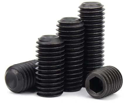 5/50 Stück M3 M4 M5 M6 M7 M8 M10 M12 Feingewinde Schwarz 12,9 Stahl Innensechskant Innensechskant Ringschneide Madenschraube Gewindestift(10pcs M10x1.25x12)