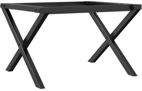 vidaXL Patas de Mesa de Centro Estructura X Acero 60x40x38 cm, Pata de Mesa Auxiliar, Pata de mesita Auxiliar, Pata de Mesa de Metal