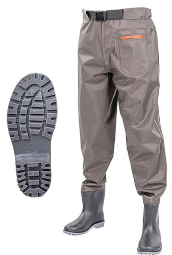 Waist Wading Pants, Hip Waders, Waterproof Outdoor Fishing Hunting Waist Waders with Boots, Wading Shoes for Men and Women,for Fly Fishing,Duck Hunting,Kayaking,B-41
