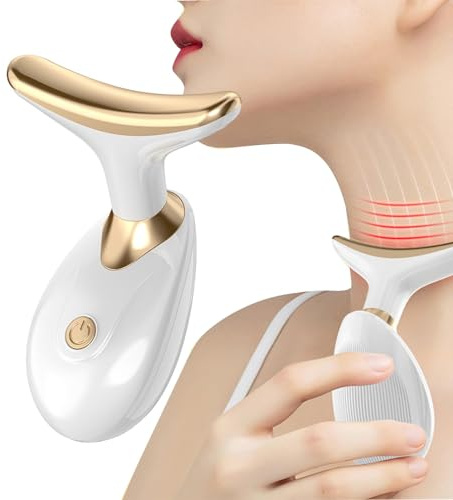 Masajeador de cara y cuello, dispositivo eléctrico de belleza facial, dispositivo de belleza seguro e inodoro para viajes, dormitorio, viaje de negocios y hogar