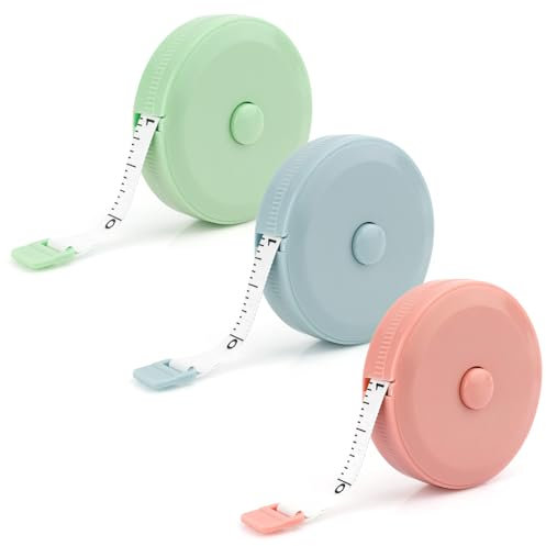 enithElite Mètre Ruban, 150cm, Double Échelle, Rétractable, Souple, Mesure Corps, 3 Pièces