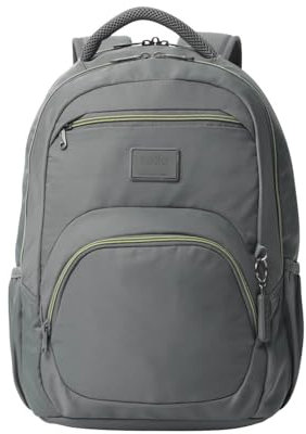 TOTTO - Mochila para Ordenador Portátil 14 Pulgadas, Modelo Tracer 4, Mochila Eco-Friendly, 3 Compartimentos, Cremallera con Argolla para Candado, 2 Bolsillos para Botella, Color Monument