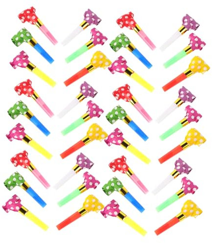 Toyvian 40pièces Sifflets De Fête Pour Souffleurs De An Et Accessoires Festifs Amusants Pour Animations Et Célébrations