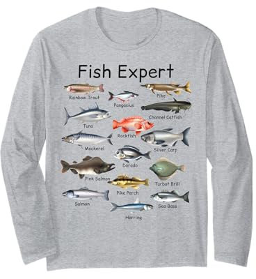 Fish Expert Graphic Herren Kleinkind Jungen Angelbekleidung Kinder Langarmshirt