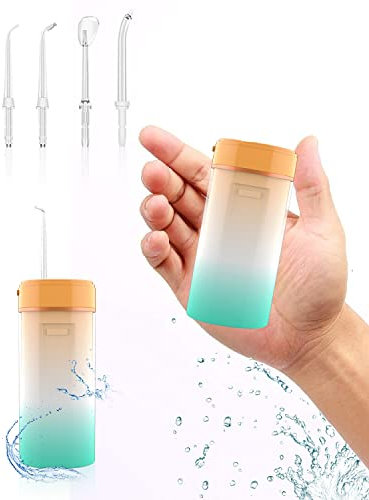 Munddusche, DDKJ Munddusche Kabellos IPX6 Wasserdichte, Zahnreiniger mit 160ML Wassertank, Wasser Flosser mit 4 Modi, Reisemunddusche für Kinder und Erwachsene geeignet
