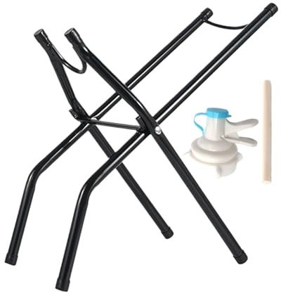 Dispenser per brocca d'acqua in metallo, 20 x 30 x 38 cm, antiscivolo, con beccuccio riutilizzabile, beccuccio riutilizzabile e piede di porco inclusi, robusto supporto antiscivolo per bottiglie per