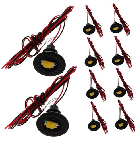 Amosfun 12 Pièces Miniatures LED Lights Luminaire Mur Plafond Réaliste pour Décoration Intérieure Modélisme Ferroviaire Photographie de Paysage