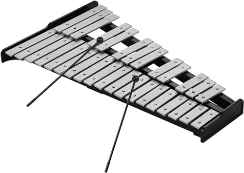 Glockenspiel Xylofon, Xylofon 32-Obs Xylofon pedagogiskt glockenspiel träbas solida aluminiumstänger med klubbor