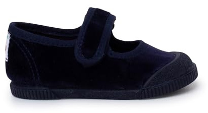Pisamonas Merceditas Barefoot Terciopelo Puntera Goma Talla 25 Color Azul Marino