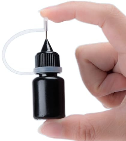 Pruojhw Sekretessstämplar bläck påfyllning, 5 ml sekretess rullstämpel svart bläck – multifunktionellt täckbläck för skattepost fakturor kontoutdrag