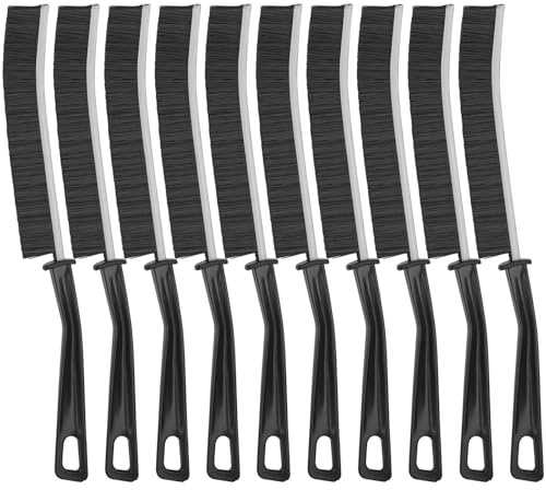 10 Piezas Cepillo Juntas, Cepillo Limpieza Grietas Hogar para baño, Inodoro, Cocina, Ranura de Puerta de Ventana y Cepillo Limpiador Profundo de Grietas, Herramienta Multiusos de Limpieza de Huecos