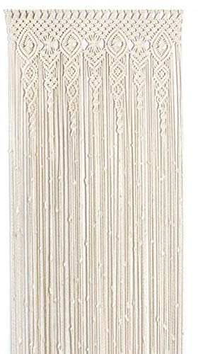 Stafeny Cortina para Colgar en la Pared, Tapiz Puerta Boho Ventana Divisor Armario Decoración Pared Boho para el hogar/decoración la Boda(Beige, 100 * 200CM)