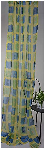 Consept Färdig gardin dekorativ gardin gardin butik voile halvtransparent 140 x 245 (B x H) cm grön