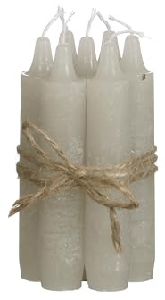 Comforder Juego de 7 Velas de 11 cm, 4 Horas de Combustión (Gris Claro) | 7 velas de palo de 11 cm, 4 horas de combustión, velas de mesa monocolor