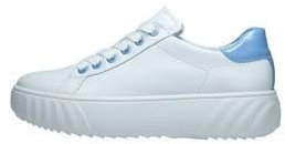 ara Damen Monaco Sneaker, Weiss,Azzuro, 39 EU Weit