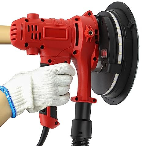 Handheld Dustless Drywall and Plaster Sander, 220V, Dry Wall Sander 1200W, Copper Armature, 1200-2500RPM, Variable Speed Control, Switch Lock Feature