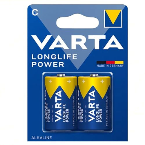 Batterie Mezzatorcia C LR14 Longlife Power Alcaline | 2 Confezioni 2 pz | Potenti e Durature per Dispositivi ad Alto Consumo | per Giocattoli, Torce LED e Dispositivi ad Alto Consumo