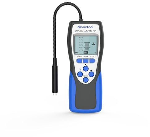 MOTOCOCHE Bremsflüssigkeitstester für DOT3 DOT4 DOT5.1, Bremsflüssigkeit Tester Dot 4 mit Geräuschlose, Bremsflüssigkeit Diagnosetest Werkzeug