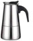 Cafetera de acero inoxidable Moka Pot Cafetera italiana para estufa de inducción eléctrica de gas con mango resistente al calor, válvula de seguridad para cocina en casa, oficina (100 ml)