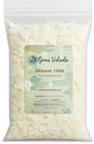 Gran Velada - Olivem 1000 | Naturligt fjällemulgeringsmedel för gör-det-själv-krämer, serum och kosmetika, derivat av olivolja, PEG-fritt | Självemulgeringsmedel för vattenolja | 30 g