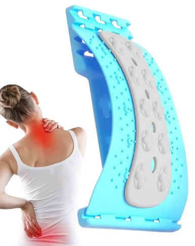 Estirador Lumbar | Masajeador De Tracción | Tablero De Estiramiento De La Espalda Con Crujido,Para Relajación Muscular De La Espalda Recuperación Uso Hogar Oficina Viaje Trabajo Hombres Mujeres