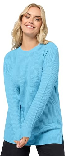Yours Curve Drop Shoulder Jumper - Women's - Plus Size Curve Light Blue