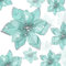 WILLBOND 36 Stück Weihnachten Glitzer Weihnachtsstern Blumen Künstliche Blumen Hochzeit Glitzer Weihnachtsbaum Neujahr Ornamente (Blau-Grün, 3/4/ 6 Zoll)