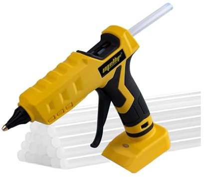 100W Cordless Hot Glue Gun Compatible with Dewalt 20V 60V Battery (Tool Only) High Temp Electric Power Glue Gun with 20PCS Full Size Glue Sticks for Arts Crafts DIY Festival Decor School Home Repair