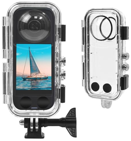 FitStill 40M/131FT Waterproof Case for Insta X3,Protective Underwater Dive Housing PC Shell Photography Shell with Bracket Accessories for Insta x3 Action Camera