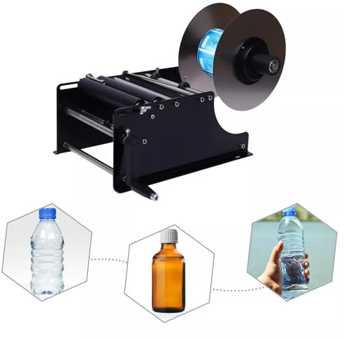 Labeling Machine etikettmaskin för rund flaska burk etiketteringsenhet automatisk rund halvautomatisk etikett självhäftande manuell flasketikett användare burkar flaskor