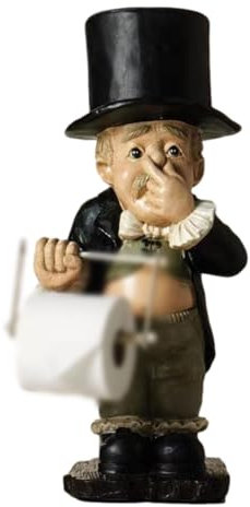 Toilet Butler With Roll Paper Holder, Novelty Toilet Roll Holder, Spoof Toilet Paper Resin Statue, Fre-e Standing Novelty Toilet Paper Stand, Toilet Accessory, Fun Bathroom Accessories
