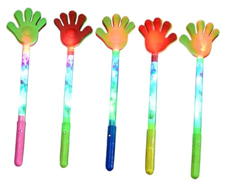 SMASOLO 5 Piezas Aplausos De Palmas Brillantes Aplausos Luminosos Utilería Para Conciertos Palmas De Cinco Dedos De Mano