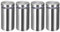 sourcing map 4 Stück Abstandshalter 25×50mm（Dia*H） Edelstahl Schilderhalter Werbeschraube Abstandsschrauben für Schilder Displays, Silber