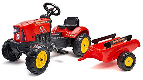 Falk - Tracteur à pédales Supercharger avec remorque - De 2 à 5 ans