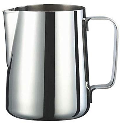 JIUAI Milk Jug, 600ml/20oz 304 Stainless Steel Milk Frother Jug, Milk Frothing Jug for Cappuccino Latte Frothing Milk Coffee Machine - Silver