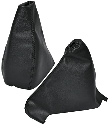 Aerzetix - C59094 - Cuffia soffietto per leva del cambio e freno a mano - compatibile con Opel Corsa D dal 2006 al 2014 - colore: nero - in pelle sintetica