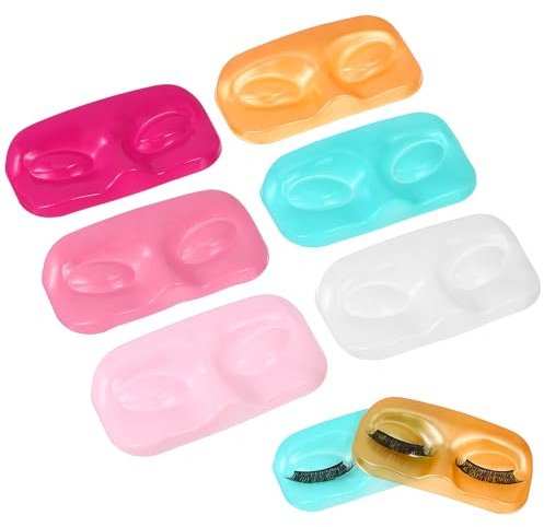 Mobestech 12Pcs False Eyelash Trays Assorted Color Pvc
