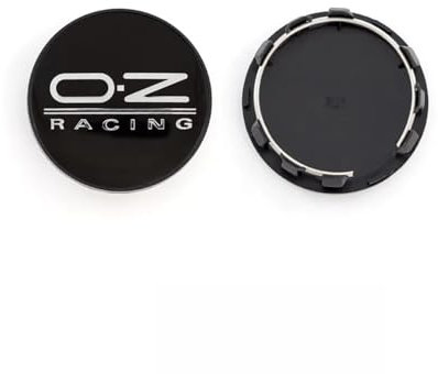 ZGCYK 4 Stück Radnabenkappen für OZ O.Z 59MM Felgendeckel Radkappen Reifen Felgen Radnabenabdeckung Zubehör,BlackSilver