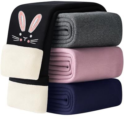 Adorel Leggings Felpati Termici Pantaloni Invernali Cotone Bambina