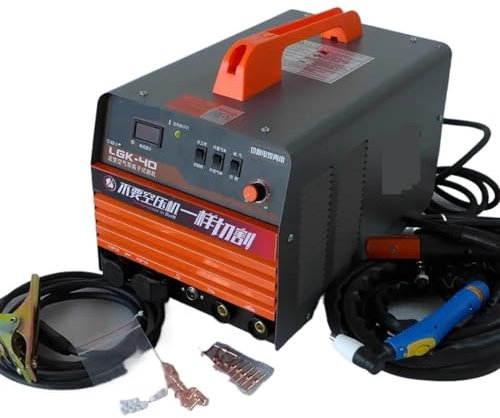 HPHPH Welder, Inside Air Compressor Plasma Cutter Cutting Machine 40A LG40 LGK-40 HF no Arc MMA Cutter 2 in 1 1mm-6mm max 12mm,Large LED Digital Display
