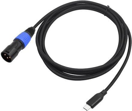 PDEEY USB C to XLR Cable 6.6 FT, Smartphone Tablet Type-C Device to Amplifier, Speaker, Mixer Console XLR Male Output Audio Cord