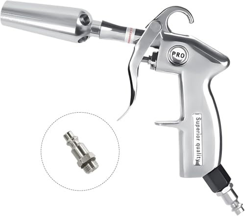 Pistolet à air comprimé pour séchage rapide et pistolet à air comprimé - Pistolet de soufflage d'air comprimé avec boîtier en aluminium - Adaptateur de pistolet de soufflage inclus - Convient pour
