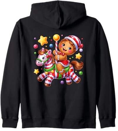 Carrousel de Canne à Sucre d'orge délicieux rêves de Pain d'épices Sweat à Capuche